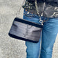 Black Satin Velvet Yves Saint Laurent Bag