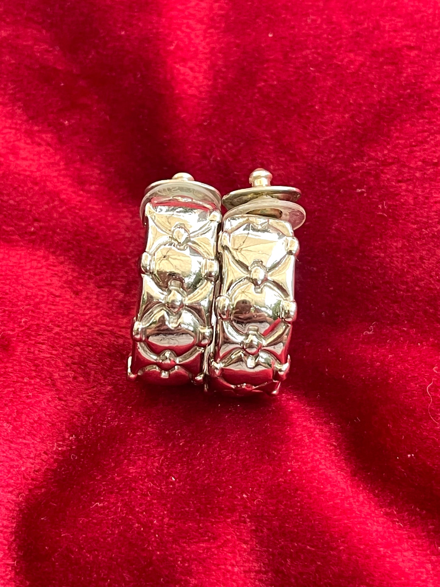 Boucles d'oreilles créoles Paco Rabanne vintage des années 80