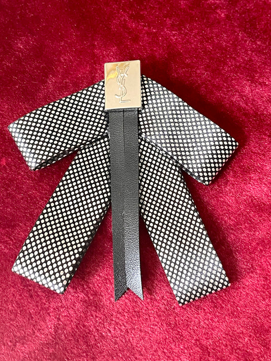 Yves Saint Laurent Parfums Silver Fabric Pin