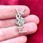 Silver Tone Authentic YSL Unisex Metal Pin Daily Use