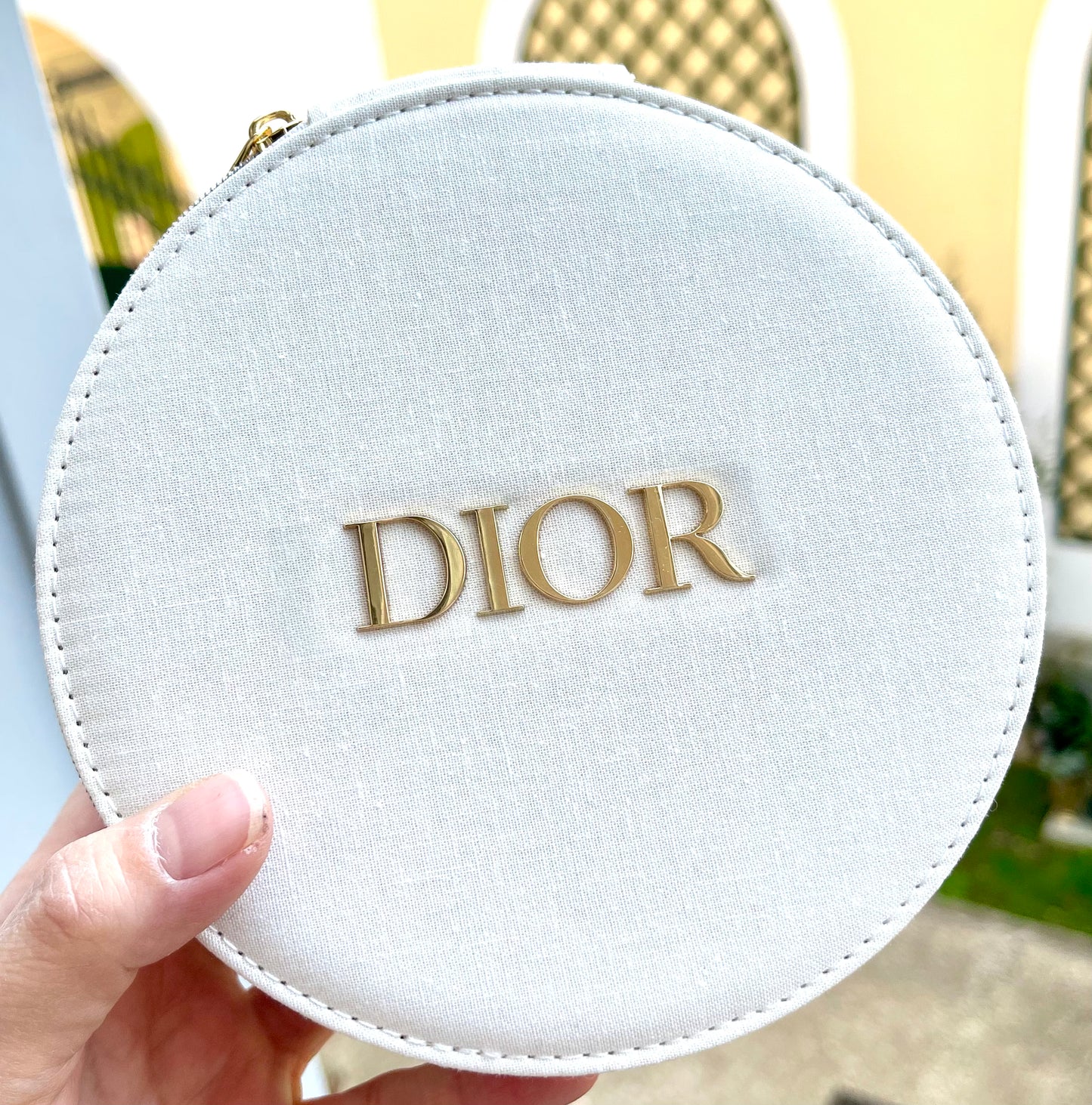 Organisateur de bijoux rond crème Dior