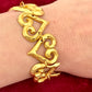 Bracelet Authentique Vintage Art Nouveau Coeurs Yves Saint Laurent Années 90