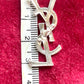 Silver Tone Authentic YSL Unisex Metal Pin Daily Use