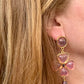 Boucles d'Oreilles Fleur en Résine Violette