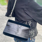 Black Satin Velvet Yves Saint Laurent Bag