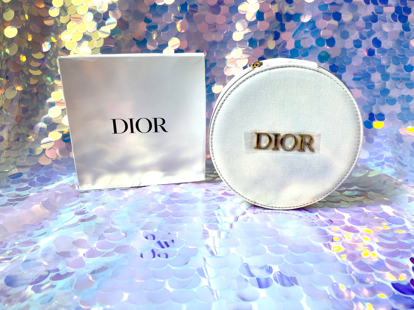 Organisateur de bijoux rond crème Dior