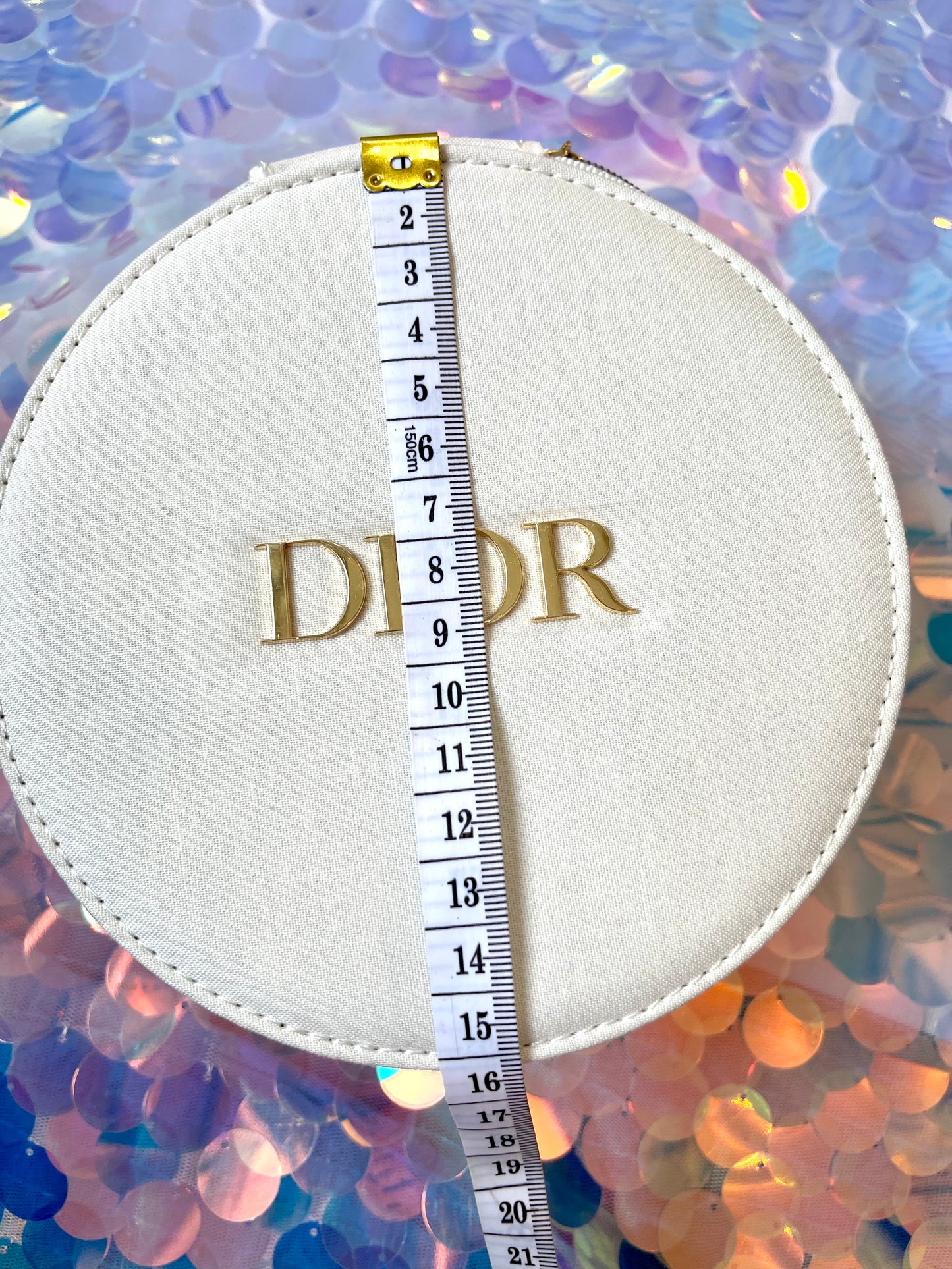 Organisateur de bijoux rond crème Dior