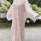 Handmade Light Pink Color Lace Abaya Dress