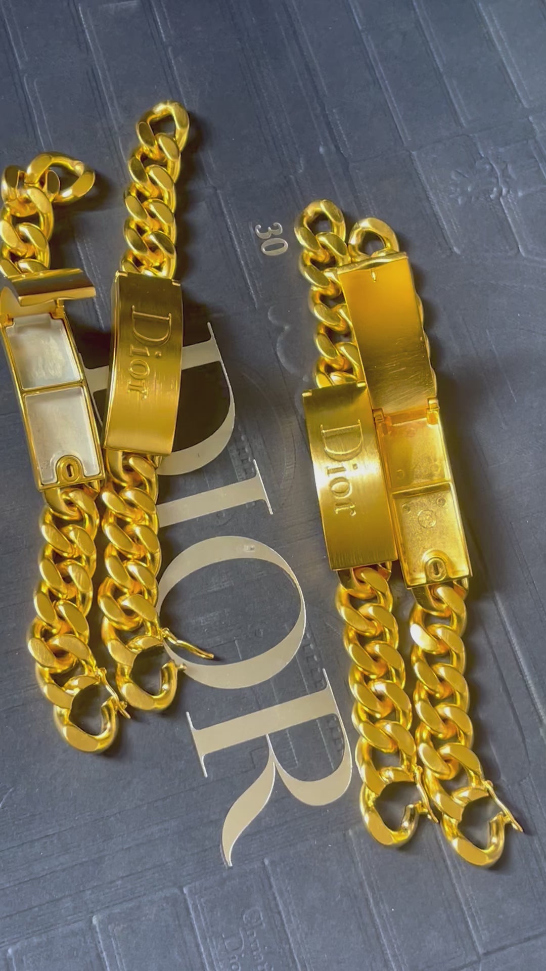 Refurbished Vintage Dior Gourmet Bracelet – Matte 18K Yellow