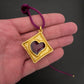 YSL Heart Solid Vintage Opium Perfume Pendant Necklace