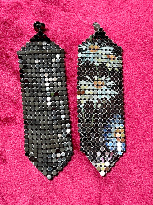 Boucles d'oreilles Pixel Gris Paco