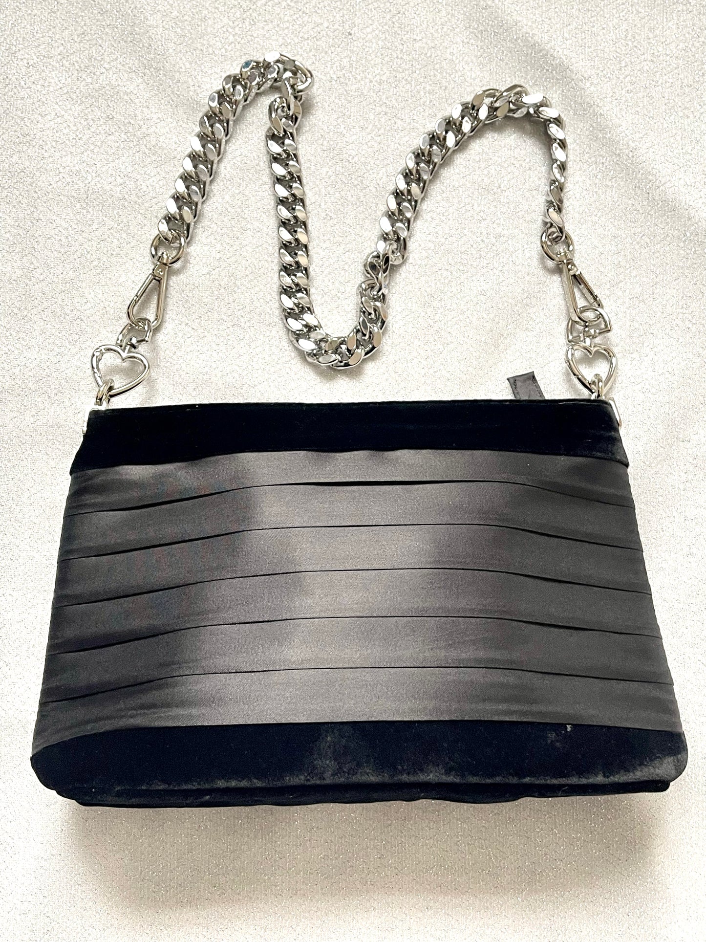 Black Satin Velvet Yves Saint Laurent Bag