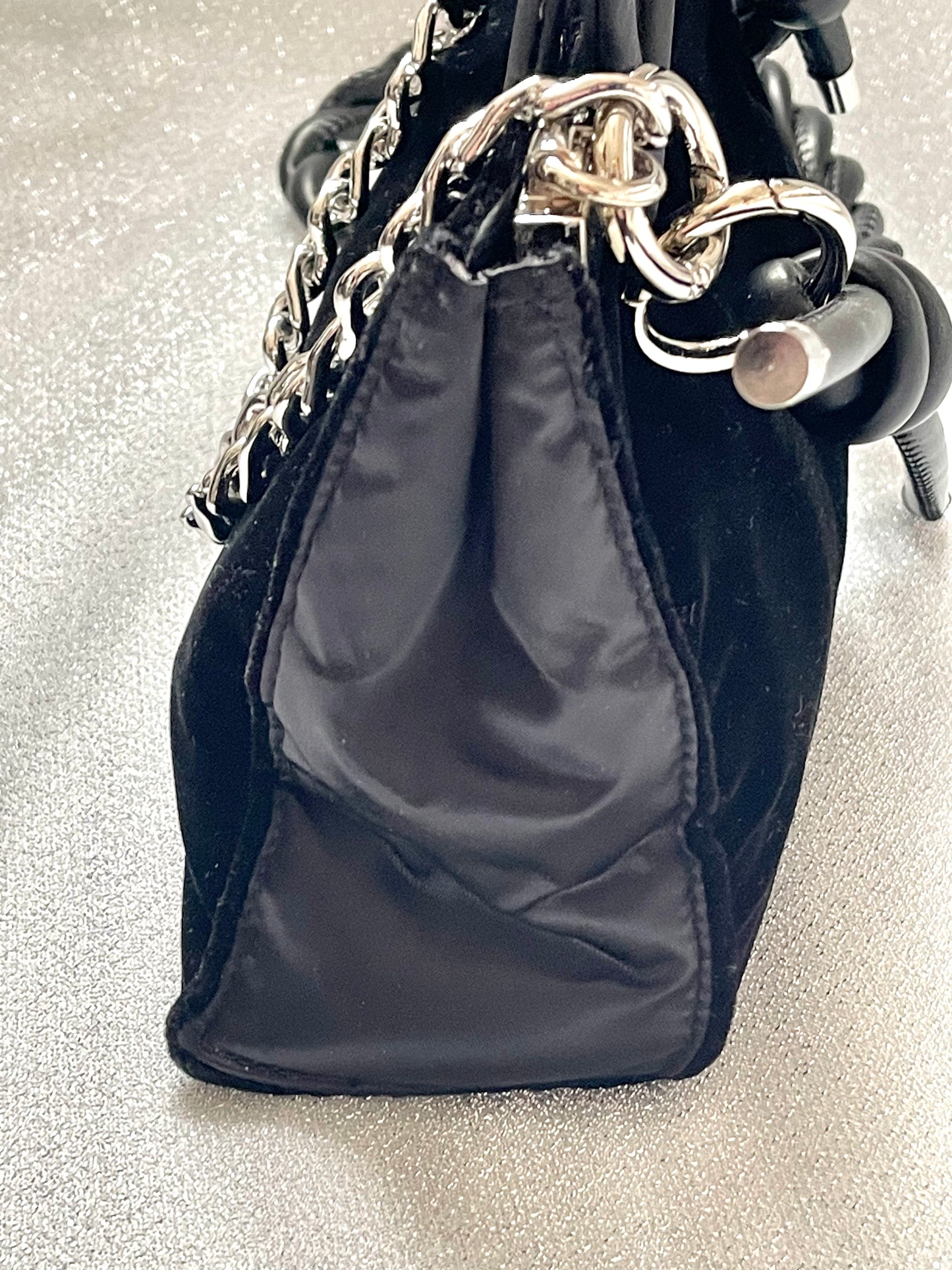 Heart Velvet and satin YSL mini bag