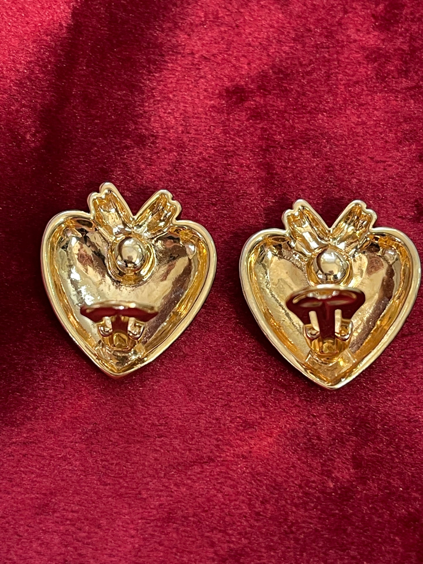 Pendientes Corazón Dorado Vintage 80's