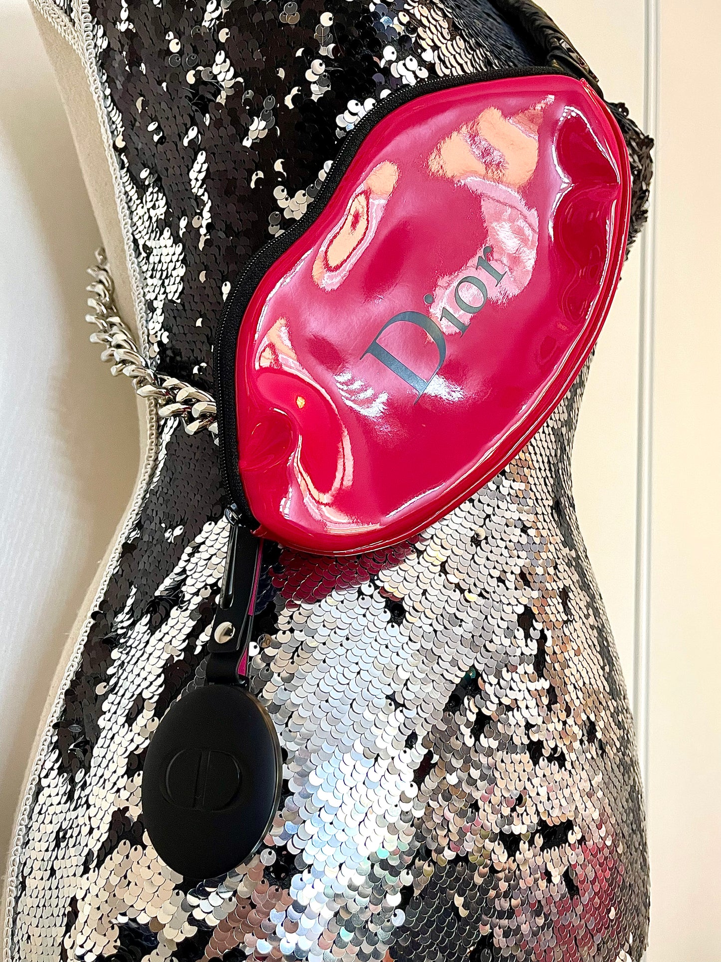 The kiss up cycled Dior pouch