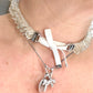 Christian Dior Vintage 80’s beaded jewelry set bracelets necklace bow tie cream silver color 