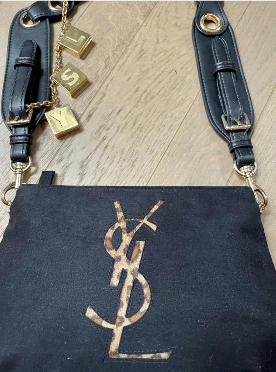 Up cycled YSL cloth pouch