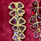 Red clover statement earrings