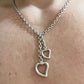 Collar de dijes de corazones de plata de ley Joyería auténtica de Yves Saint Laurent