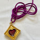 YSL Heart Solid Vintage Opium Perfume Pendant Necklace