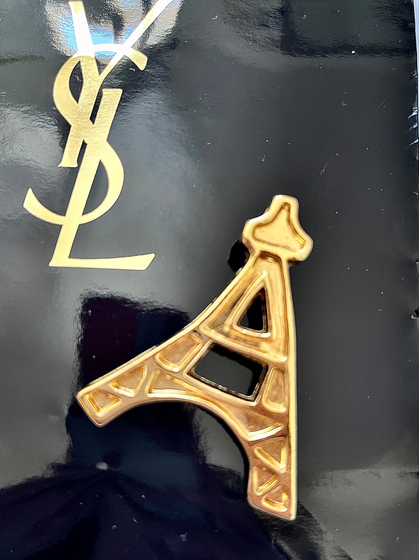 Authentic Vintage Yves Saint Laurent Eiffel Tower brooch