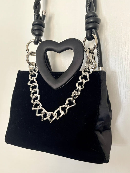 Bolso YSL Heart de terciopelo y satén