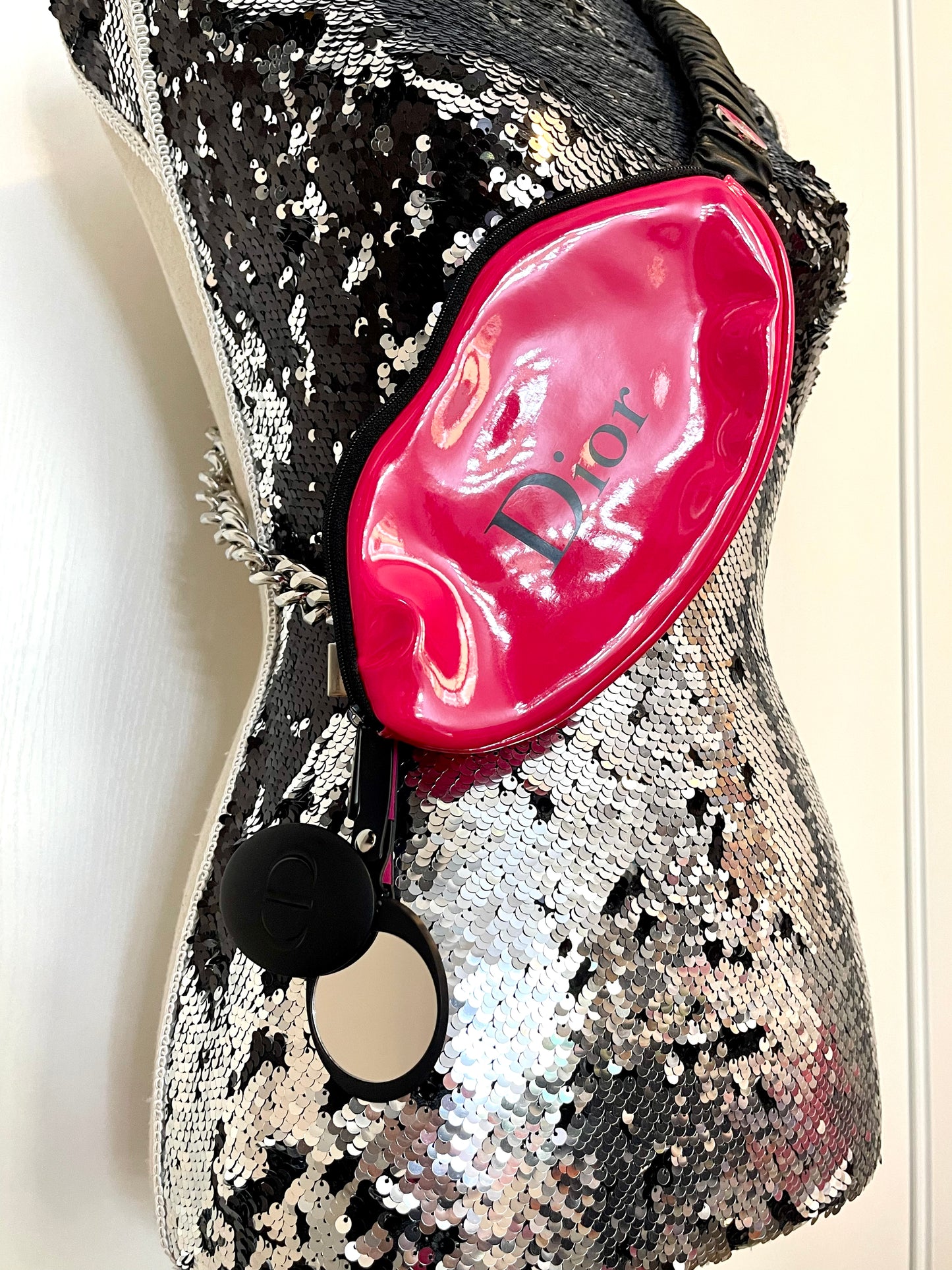 The kiss up cycled Dior pouch