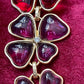 Red clover statement earrings