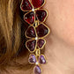 Red clover statement earrings