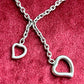 Collar de dijes de corazones de plata de ley Joyería auténtica de Yves Saint Laurent