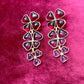 Red clover statement earrings