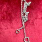 Collar de dijes de corazones de plata de ley Joyería auténtica de Yves Saint Laurent