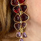 Red clover statement earrings