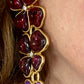 Red clover statement earrings
