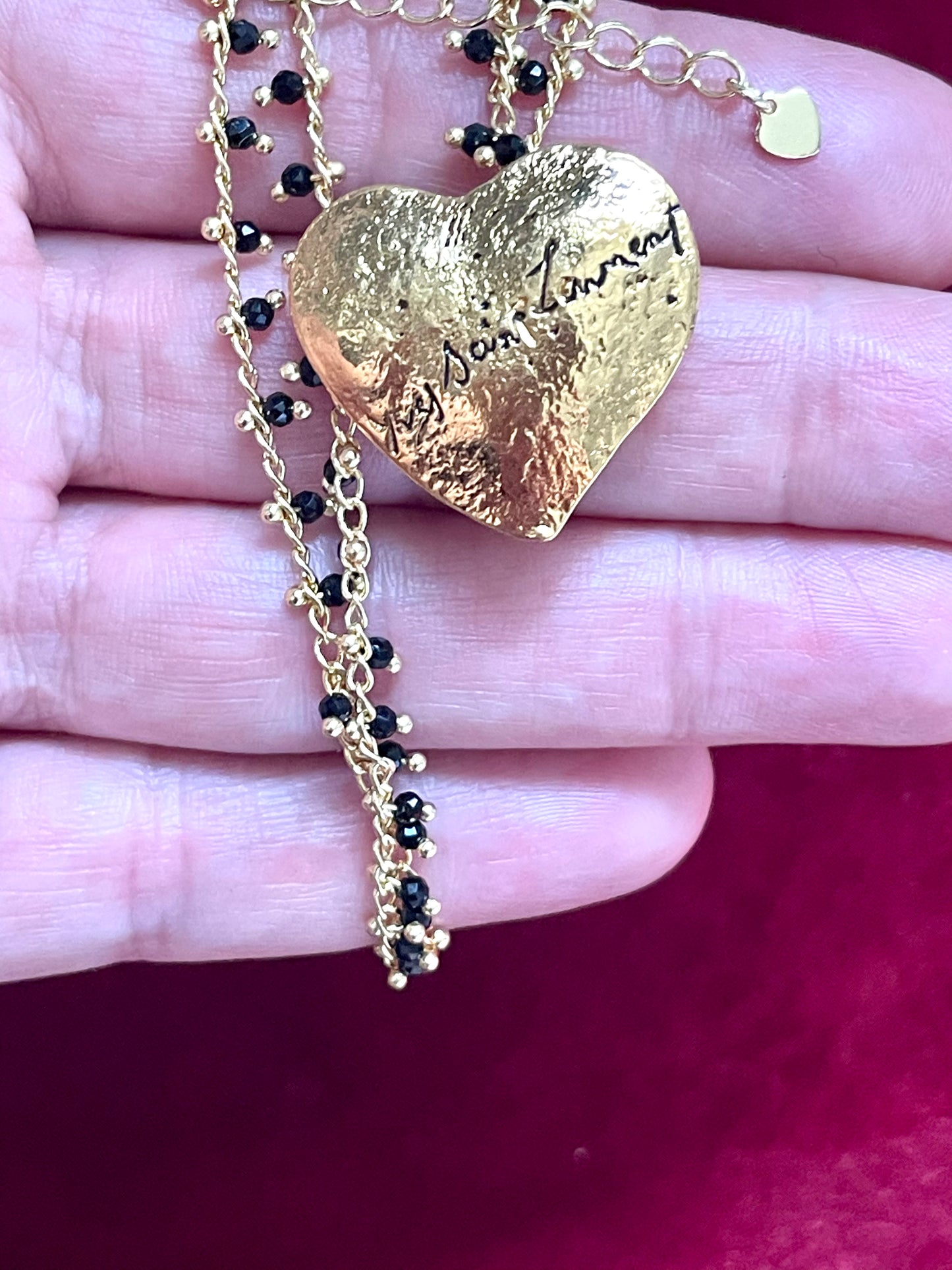 Yves Saint Laurent golden heart pendant