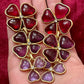 Red clover statement earrings