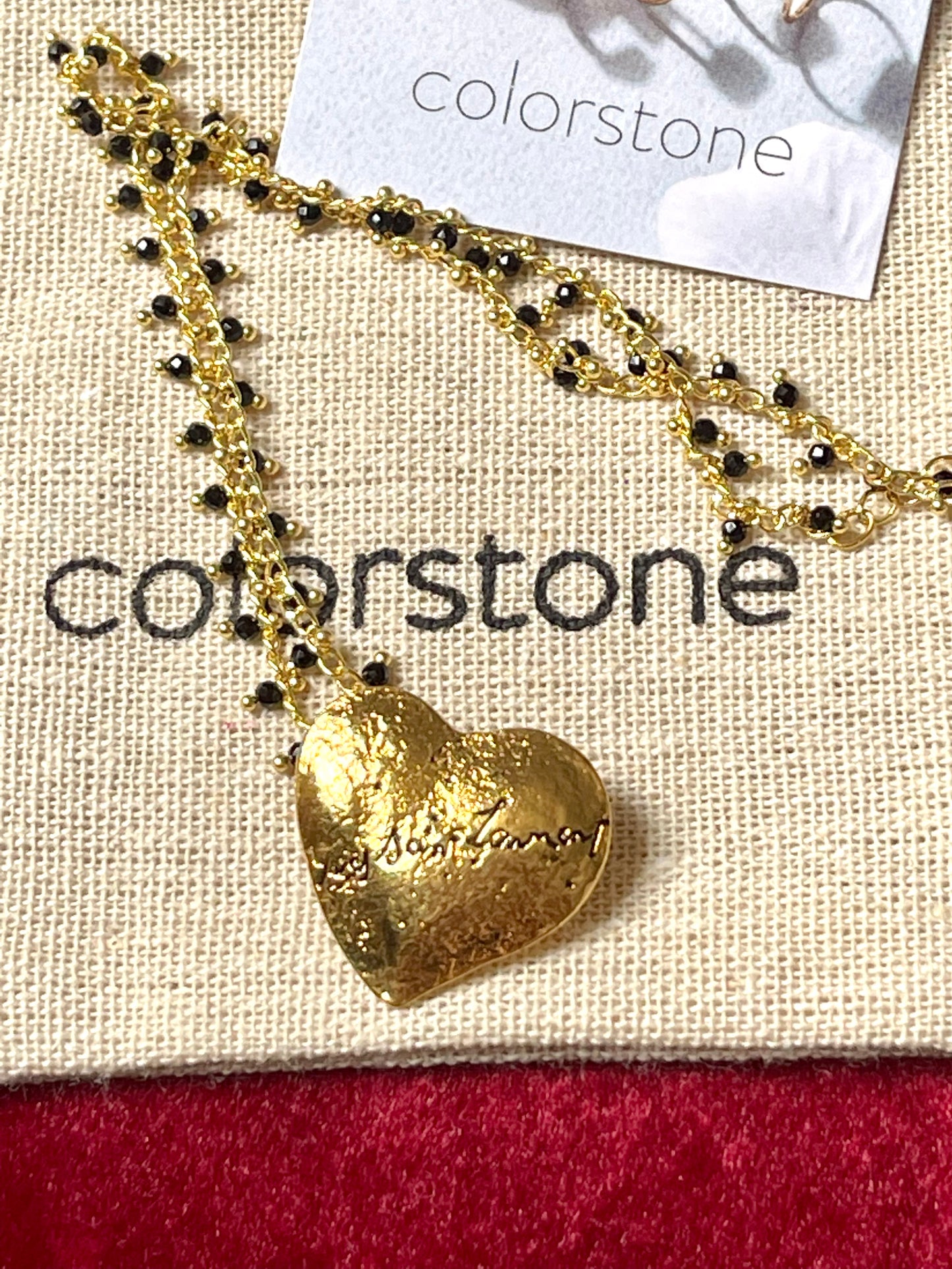 Yves Saint Laurent golden heart pendant