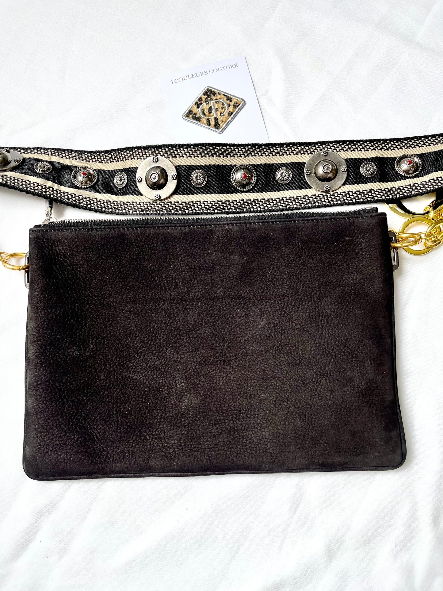 Pochette Dior Homme en daim