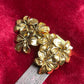 Boucles d’oreilles fleur en or foncé vintage années 80