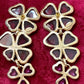 Red clover statement earrings