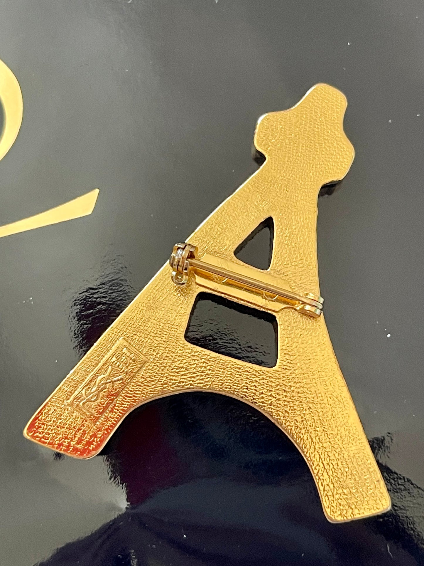 Authentic Vintage Yves Saint Laurent Eiffel Tower brooch