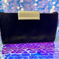 Bolso clutch YSL de terciopelo marrón