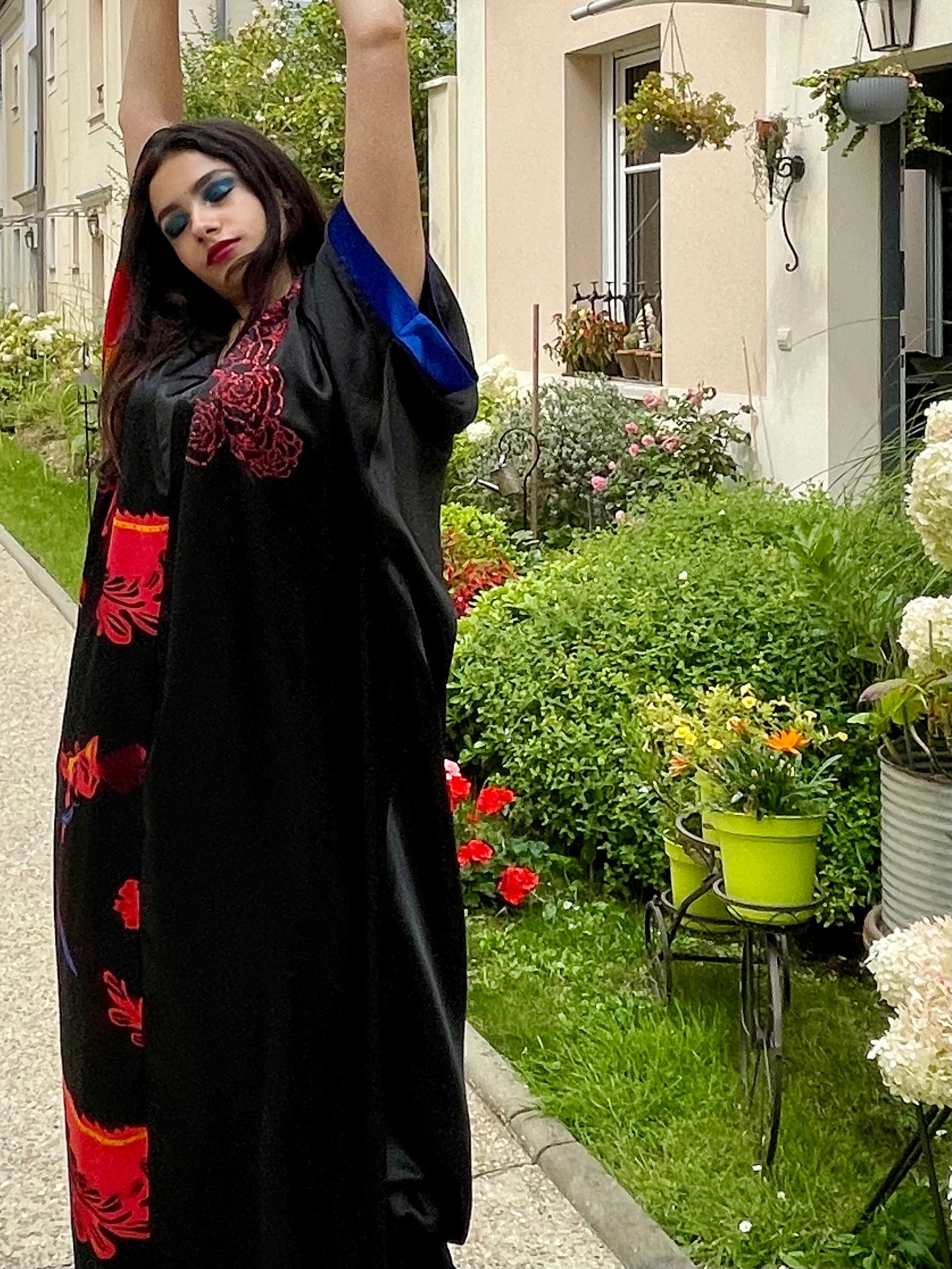 Satin Abaya Dress One Size