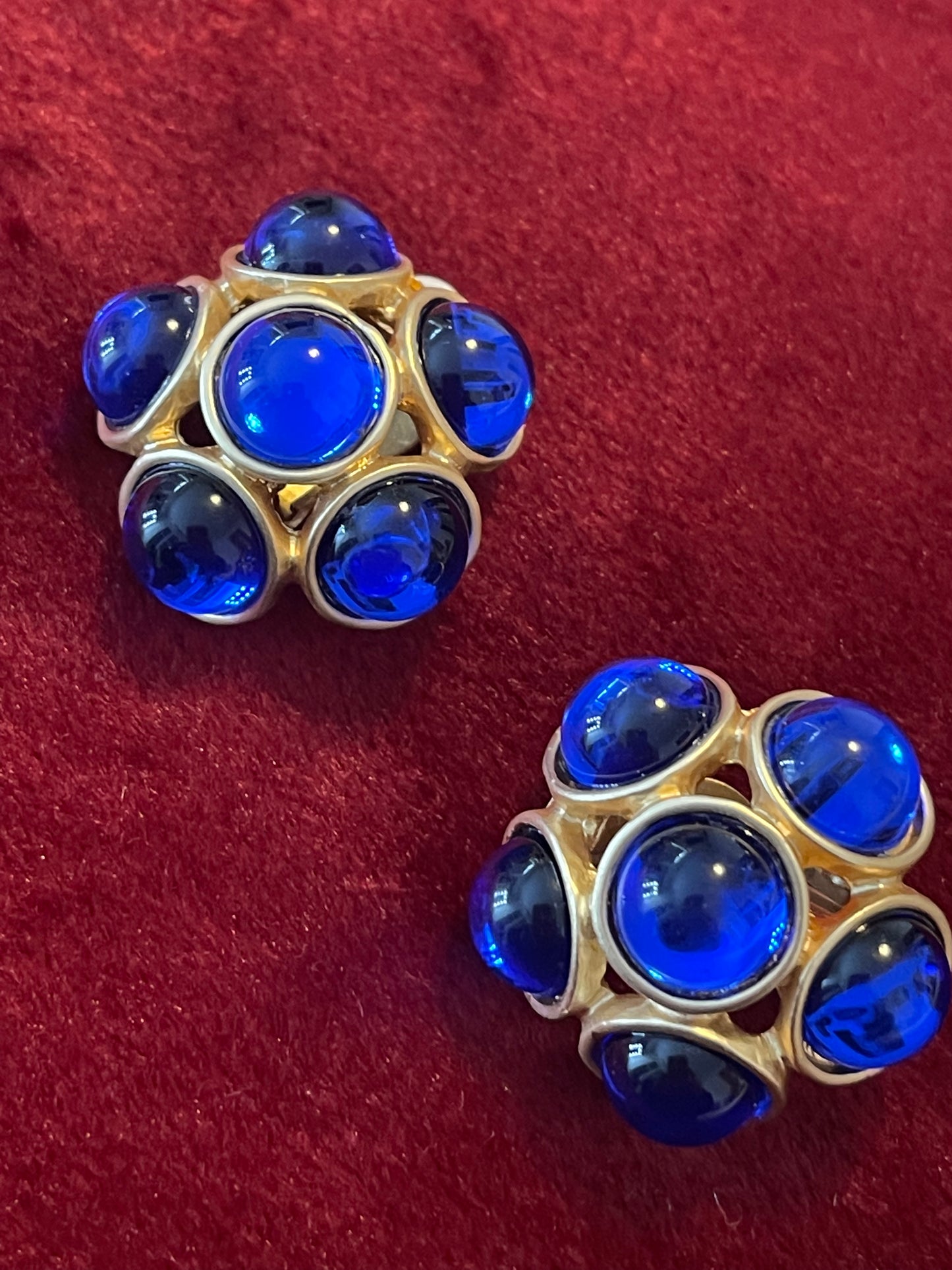 Boucles d'oreilles vintage inspiration Yves Saint Laurent