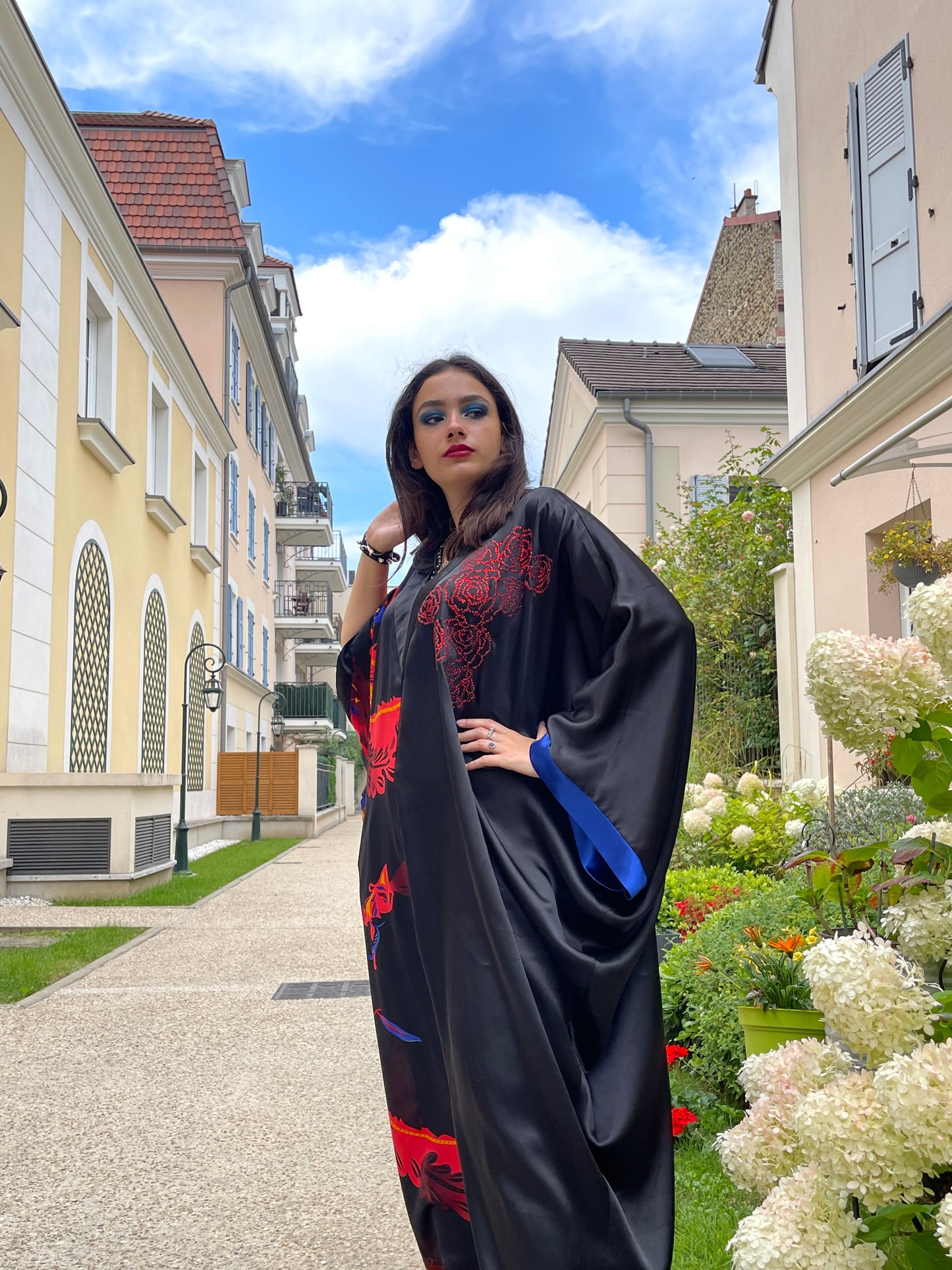 Satin Abaya Dress One Size