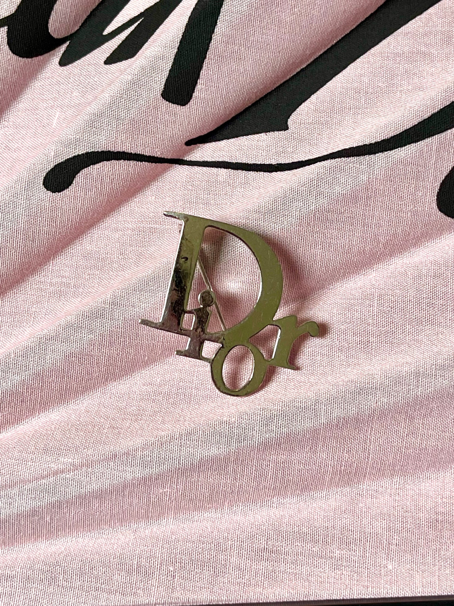 Silver Color Dior Classic Monogram Brooch