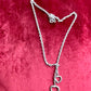 Collar de dijes de corazones de plata de ley Joyería auténtica de Yves Saint Laurent