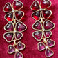 Red clover statement earrings