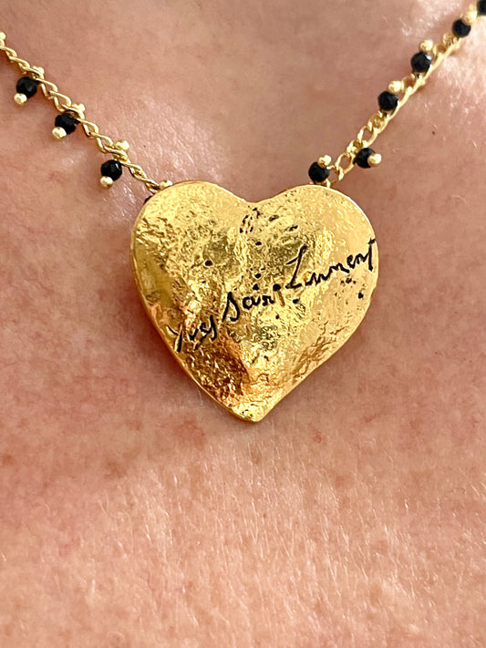 Yves Saint Laurent golden heart pendant