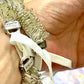 Christian Dior Vintage 80’s beaded jewelry set bracelets necklace bow tie cream silver color 